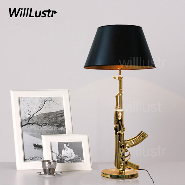 willlustr table lamp modern design light shape desk lighting silver gold lights living room study bedside foyer office sofa side