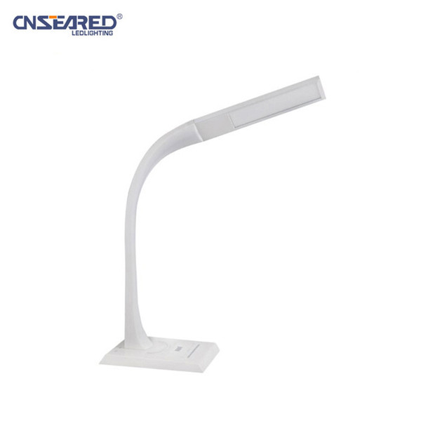 Usb rechargeable brightness and color temperature adjustable dimmable touch switch LED desk table reading light lamp