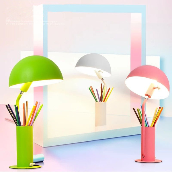 Nordic Modern Desk lamps E27 LED Table Lamp Pen Container Reading Book Lights Bed Desktop Working Writing Learning Gift Dormitory Lighting