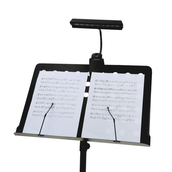 Flexible Stand Clip 9LEDs White LED Table Lamp Portable Bendable Orchestra Stand LED Music Score Light 5V USB Powered or 3 AA Batteries