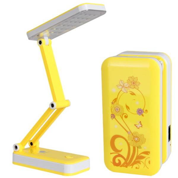 AC90V ~ 240V Foldable and Adjustable Built-in Battery Desk / Table Lamp with 8 or 24 LEDs On for Study Reading HOA_523