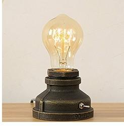 Loft E27 Vintage Industrial Metal Edison Desk Lamps Nightstand Steampunk Wrought Iron Base Antique Table Lamps Lights Night Lamps for Bedsid