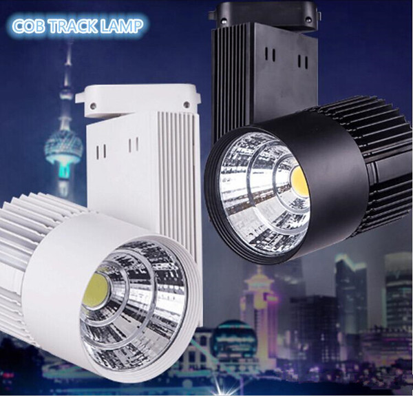 30W Warm Cold White COB LED Track Light Bulb Taiwan Epistar chip spot light 85-265 Volt LED Wall Track Lighting