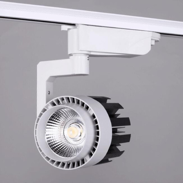 Factory Hot sale AC85~265V 30W Warm Cold White COB LED track spotlight LED rail spot light lamp COB 30W LED track light