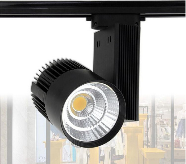 30W COB Led Track Light 2016 TrackLight High Power Spotlight for Shop Clothing store track Spot Lighting High Bright