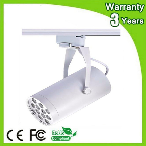 (50PCS/Lot) Epistar Chip 3 Years Warranty CE RoHS Dimmable LED Track Light 12W Spot Bulb Spotlight Rail Lamp