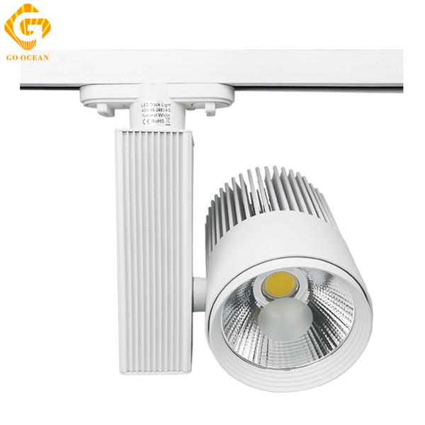 GO OCEAN Track Lighting Rail Spot 40W Aluminum Clothing Shoe Store Industrial Rail Lamp Cob LED Track Light Rail Lights