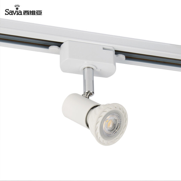 Savia Aluminum LED Track Light 1xGu10 LED Rail Light Spotlight Clothing Shoe Shop Exhibition Indoor Lighting 110V 120V 220V 240V