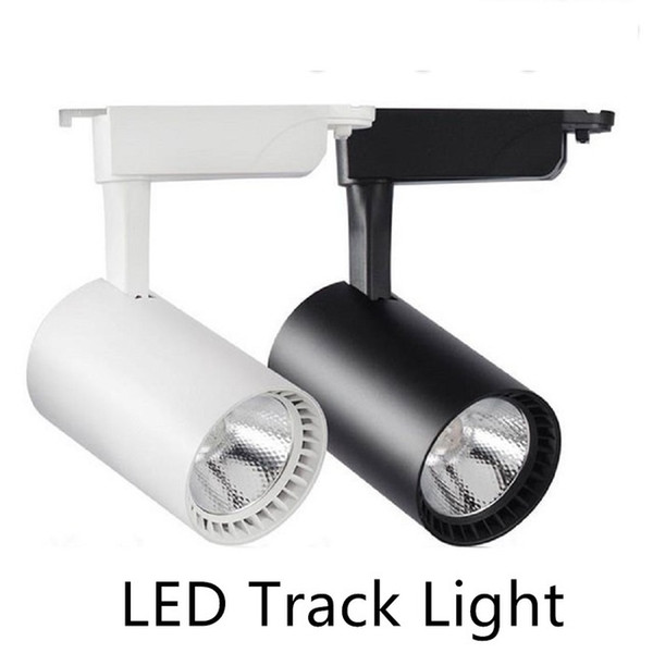 8pcs/lot Modern LED Track Light 20W 220V Clothing Shop Windows Showrooms Exhibition Spotlight COB LED Ceiling Rail Spot Lamp