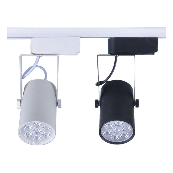 1pcs 7W led track light AC110V 220V aluminum white and black shell rail ceiling lighting spotlight