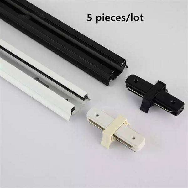 5 peices Track Rail Connector I L Shape Adapters Linkers Aluminum Tracking Accessory Spotlighting Track Connectors Rails Joiners