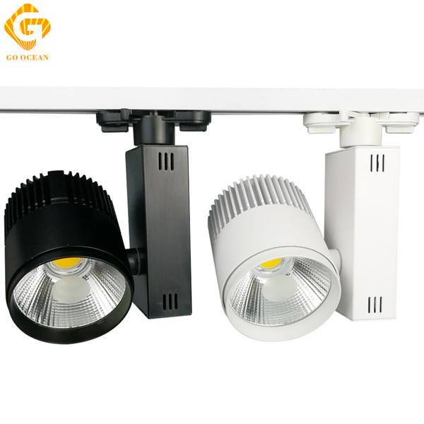 GO OCEAN Track Lighting LED Track Light 20W COB Clothes Shoes Shop Store Lamps Ceiling Rail Lights Indoor Spotlights