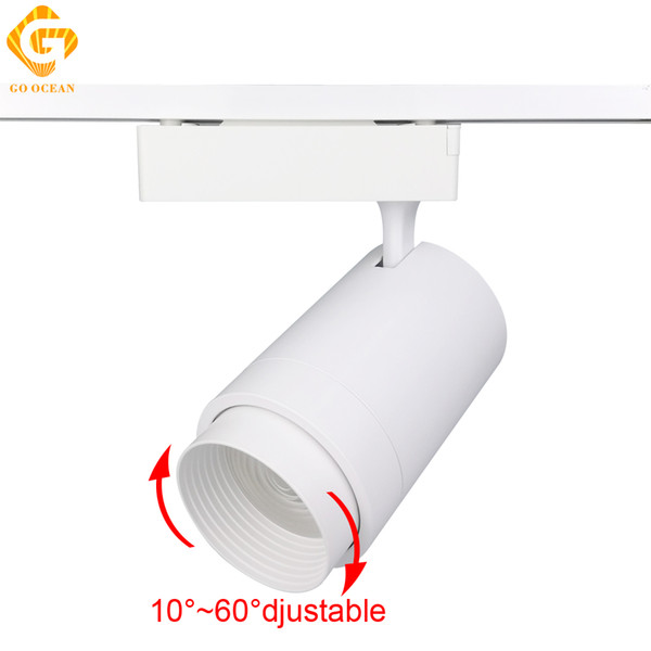 GO OCEAN Track Lighting Rail Spot 12W 20W 30W Black White Modern LED Track Light Kitchen Rail Lighting Light Fixtures