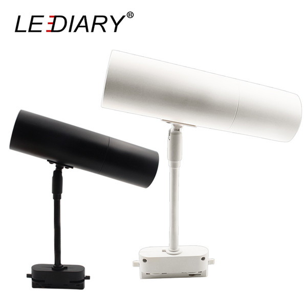 LEDIARY Modern LED Track Light 110V-220V 7W No Flicker Black White Aluminum Ceiling Rail Spotlights Lighting Fixture For Shop