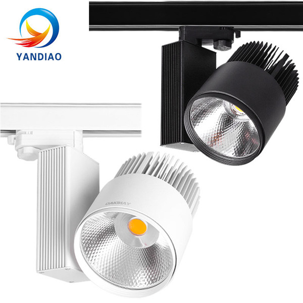 YANDIAO LED Track Light 40W 50W COB Rail Spotlights Lamp Leds Tracking Fixture Spot Lights Bulb for Store Shop Mall Exhibition