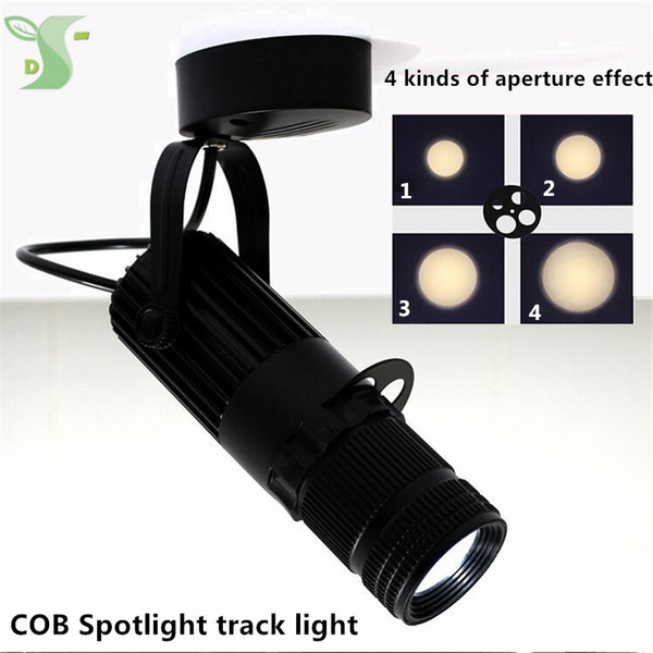 3w 5w 7w 10w cob spotlights LED Track light Lamp Zoom light lighting 4 kinds of light effects ceiling type track rail type