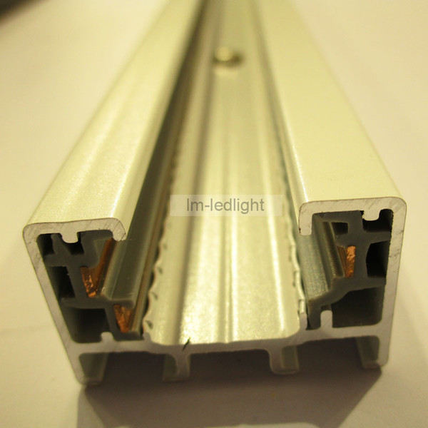 universal 3 wire Track rail 1 meter in white and black aluminum rail for LED exhibition lights free ship 30pcs/lot