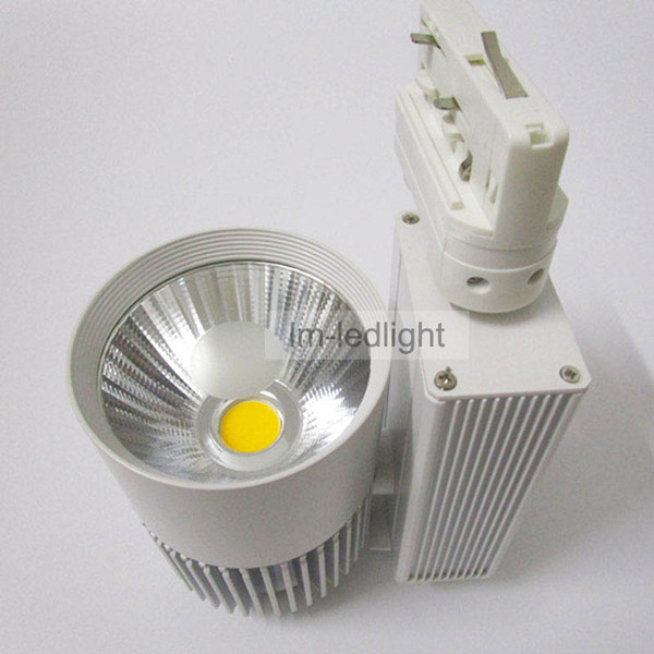 4 Wires 3 Phase COB LED Track Lighting 30W LED Spotlights in white and black LED Rail Lamps Indoor Lighting 85-265V Free Shipping 10pcs