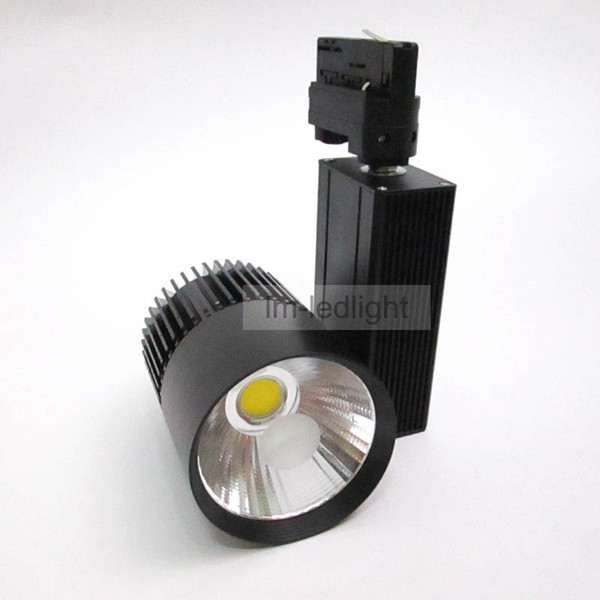 led shop lights 20W aluminum white black track head track light rail warm/neture/ cold white showroom light Free Shipping 20pcs/lot