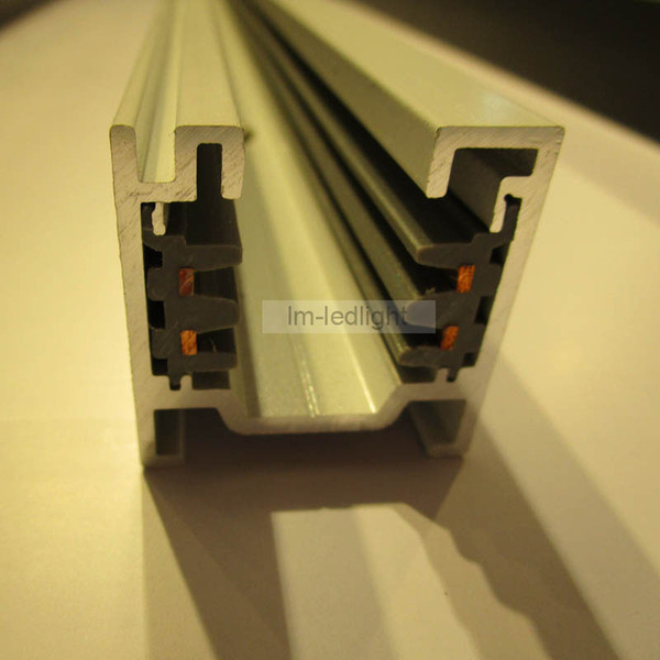 4 wire 3 phase Track rail 1m in white black EU USA standard aluminum rail track for 3 phase LED track lighting free ship 6pcs/lot
