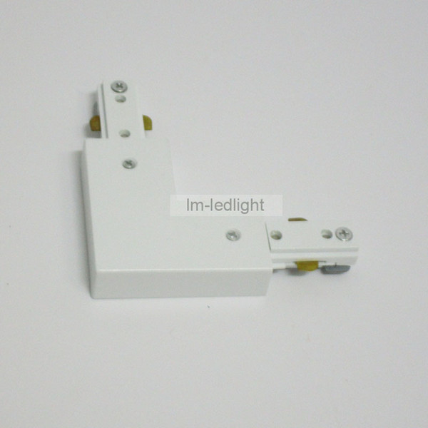 3 wire Track connection L - shaped - white black I Push-in connector Rotation L rail track free ship 10pcs/lot