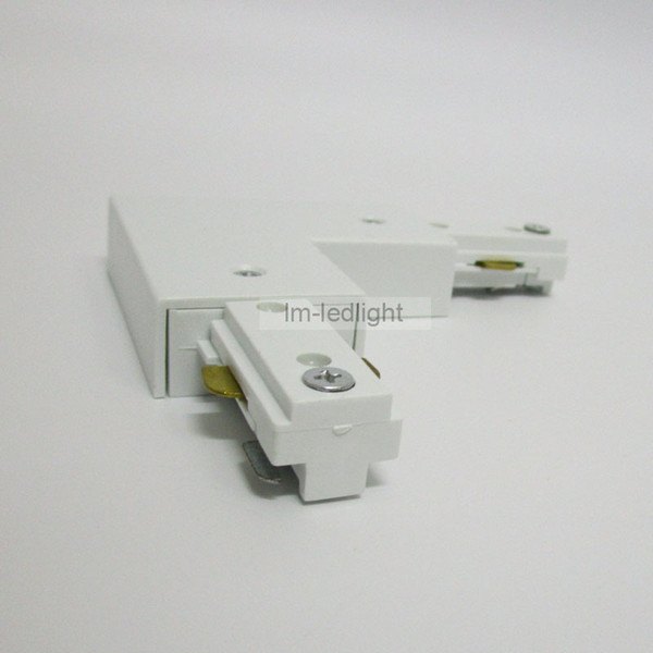 Aluminium Track Connector for 3 wire track rail in white black mini I straight connector L rotation connector free ship 5pcs/lot