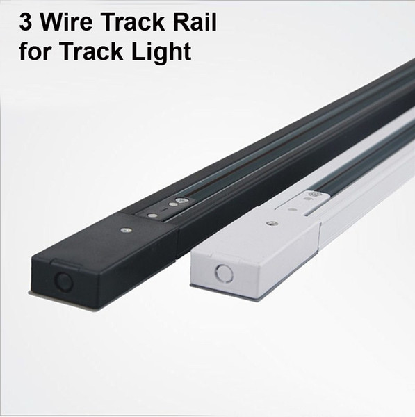 LED Track Rail 1m 3 Wire Track Lighting Fixture Connnector Universal Rail Spotlight Fixtrure Clothing Shoe Shop For America Australia Canada