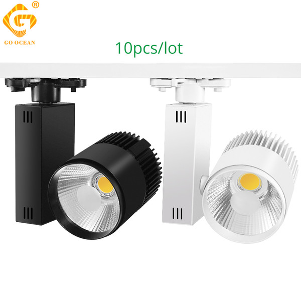 Track Lighting LED Track Light 20W COB Spot Shoe Stores Clothing Shop Windows Showroom Exhibition Spotlight Rail Lamp 10pcs/lot