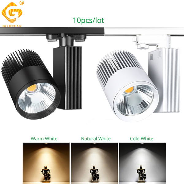 Track Lighting 40W LED Track Rail Light Modern Clothing Shop Store Shoe COB Spot Rail Spotlight 2/3/4 wire Phase Track Lamp Light fixture