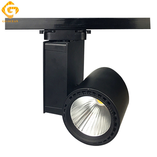 LED Track Light 30W Black White Spot Rail Lights Vintage Track Lighting Gallery Showroom LED Spotlight Fixtures