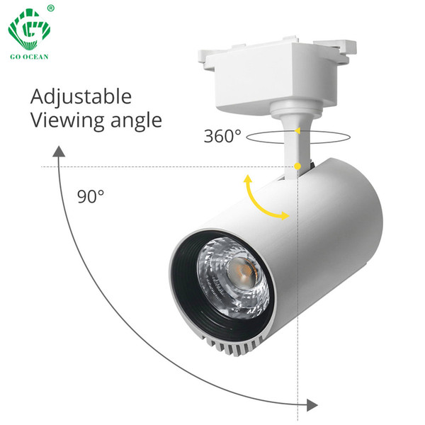 Modern Aluminnum LED Rail Light 200-240V 30W Black COB Shop Track Lights Fixture For Fruit Shop Clothing Store Night Lighting Rail Spot Lamp