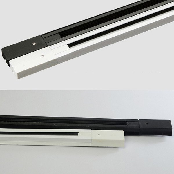 Aluminum 2 wire Rail track bar For LED tracking lights not contain the lamp 1 meter 4cm width Black and white color for choose