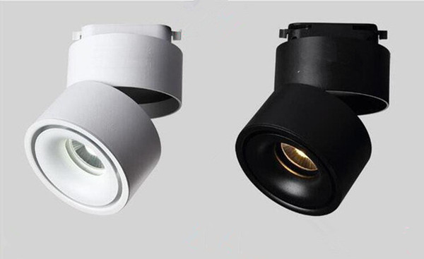 Track light 2 Wires LED Track Lamps COB 12W LED Rail Spot Light for Cloth Shoes Shops Stores By DHL