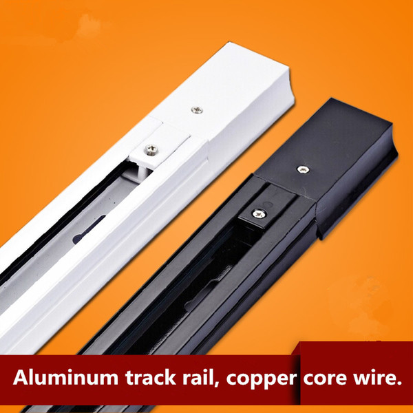 0.5 Meter Aluminum Track Rail Accessories For All Track Light Install Integration Fixture Shopping Mall Lighting 2 Wires Aluminum Rails