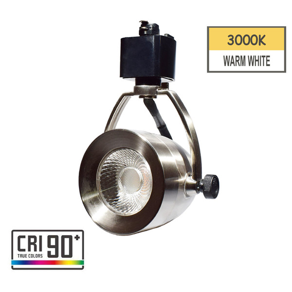 LED Tracking Light Head Track Lighting Fixture Integrated CRI90 With 3000K Warm White 110V 12W Adjust Angle for H Type Track System