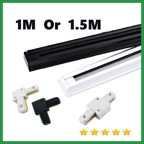 1M or 1.5M Thicken led Track light Fixture AC 85v-265v Tracklights Black White Led Track light Spotlight Fixture connector Warranty 3 years