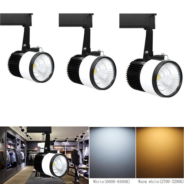 COB LED Track Light Aluminum AC85-265V 20W 30W Track Lighting Spot Rail Spotlights Replace Halogen Lamps