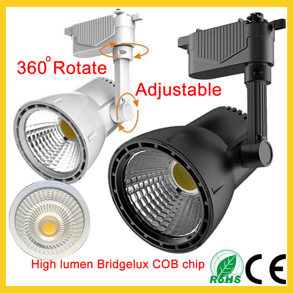 30W led spotlight track lights ceiling light Tracking lighting COB chip 360 degree rotate adjustable beam for showroom