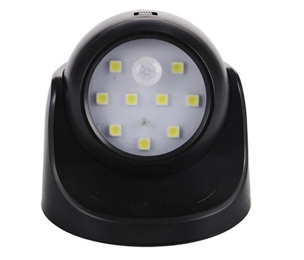 9 LED IR Motion Sensor Night Light 360 Rotation Wall Lamp White Porch Light For Indoor Home Light