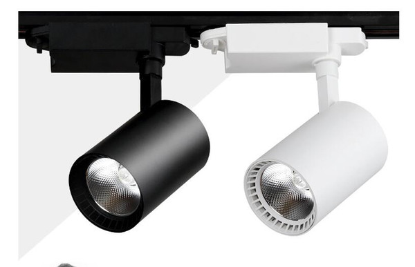 Black/White Shell 10W 20W 30W 40W 50W Led Track Lights Warm White/ Pure White Led Ceiling Spot Lights AC 85-265V