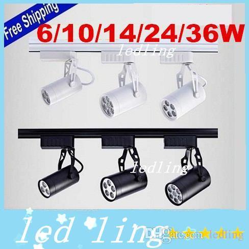 20pcs Led Track Light 6W 10W 14W 24W 36W 120° COOL/Warm white Led Ceiling Spotlight AC 85-265V led spot lighting + CE ROHS