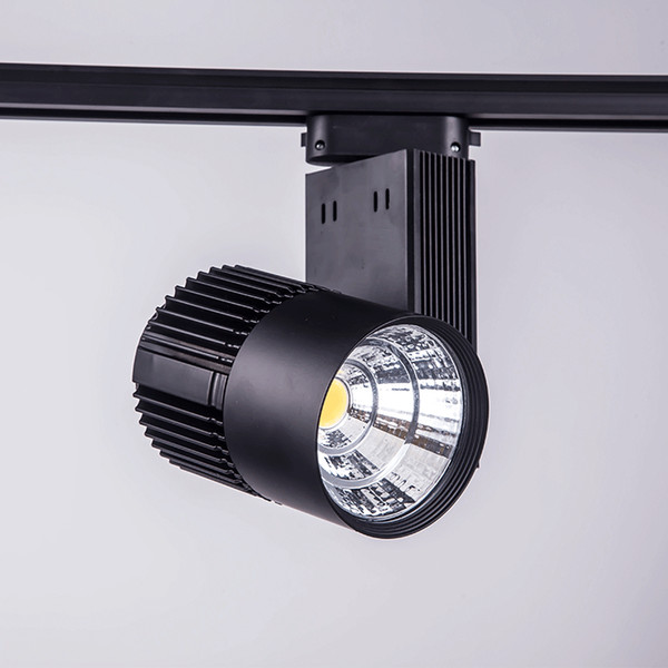 LED track light 30W COB high lumens Led Ceiling Spot Lights for shopping mall lighting lamp Warm/White AC 85-265V CE Black/White