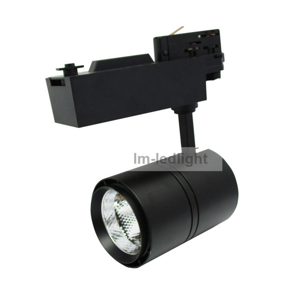 dimmable 20W 4 wire 3 phase led track light Bridgelux warm white 3000K LED Adjustable track rail lamp free shipping 20pcs