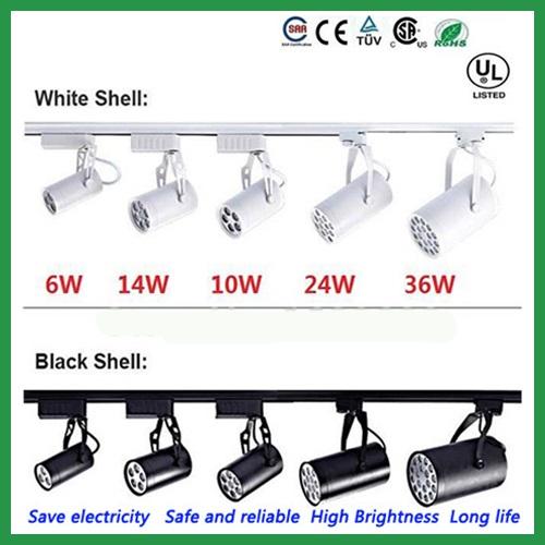 DHL Led Track Light 6W 10W 14W 24W 36W 120 Beam angle cold/Warm white Led Ceiling Spotlight AC 85-265V led spot lighting