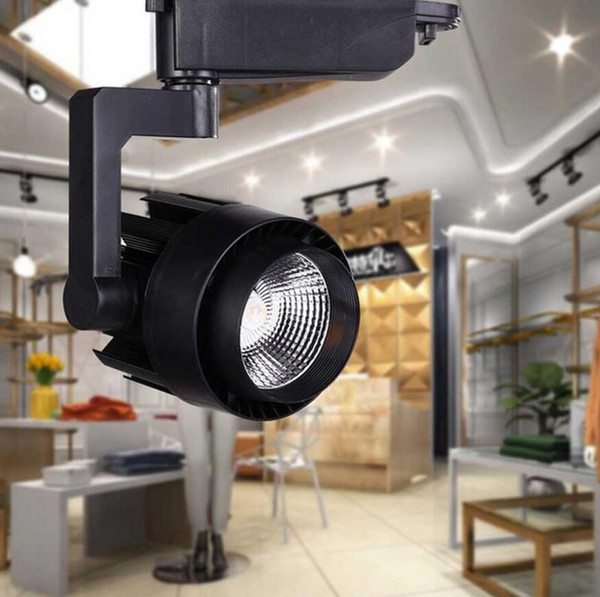 LED Track light cob 15w 20w 30w 35w Clothing Shop Windows Showrooms Exhibition Spotlight COB LED Ceiling Rail Spot Lamp AC85-265V