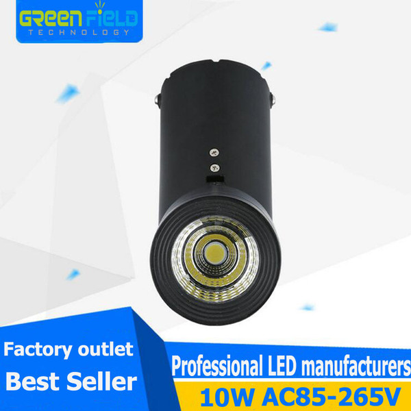 New Style 10W LED Track Light White And Black Shell AC85-265V White Warm White LED Ceiling Spot Light