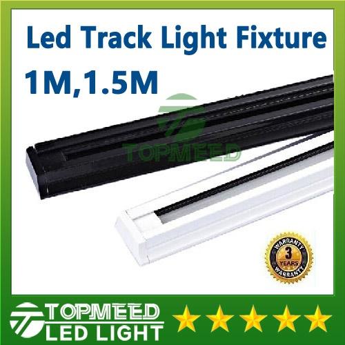 CE RoHS 1M 1.5M Thicken led Track light Fixture 85v-265V Tracklights Black White Track light Spotlight Fixture connector Warranty 3 years 10