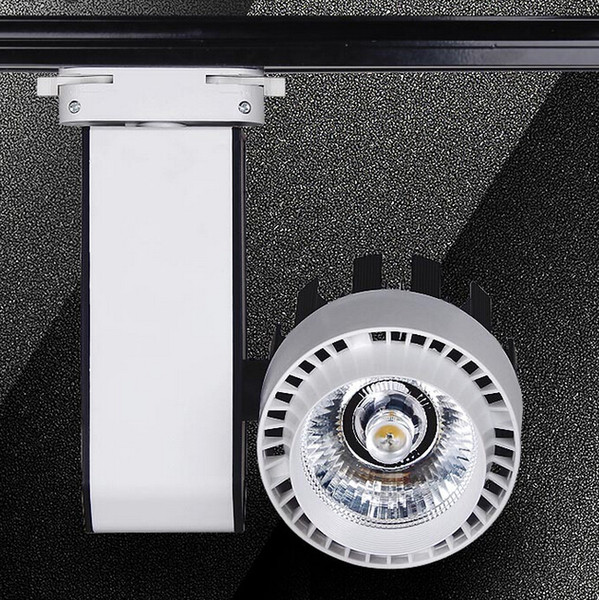 Free Shipping 30W COB LED Track light AC 85V-265V integration lights tracking wall lamp for store shopping mall 2 Rail lighting