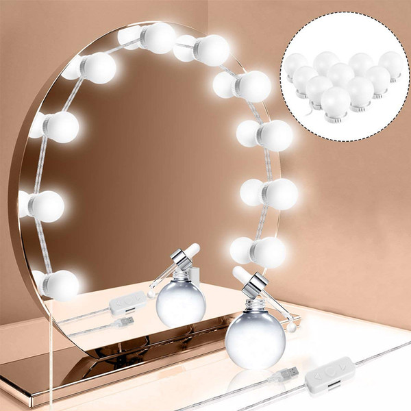 Hollywood Style LED Vanity Mirror Lights Kit 10W Makeup LED Vanity Light Bulb kit Dimmable LED Light Bulb for Dressing Table