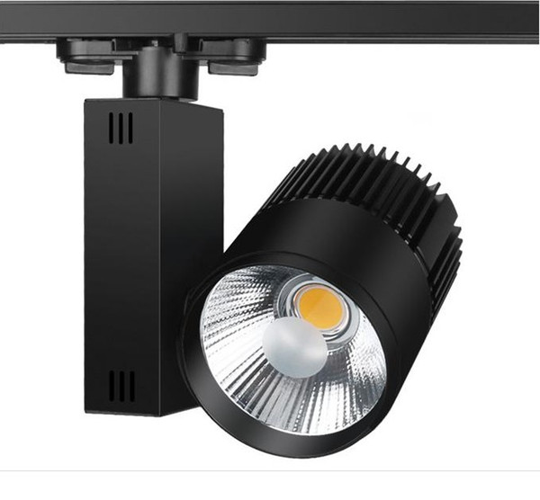 Track Light Dimmable 30W Rail Spot Lamp LED Rail Lighting System Showroom Clothes Shoes Shop Store Spotlight Exhibition Lamps fixture LLFA